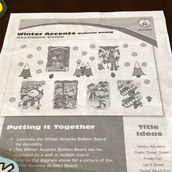 Winter accents bulletin board set - Picture 2 of 8